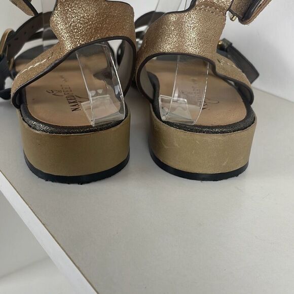 Naked Feet Zeke Women's Sandals Pewter Gold 8.5 - Picture 4 of 10